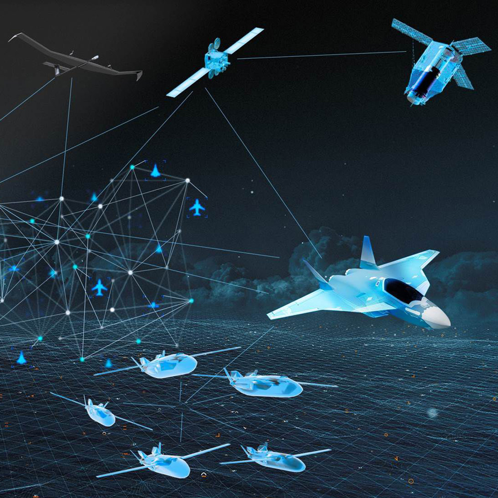 Abstrakte Darstellung des FCAS Systems.